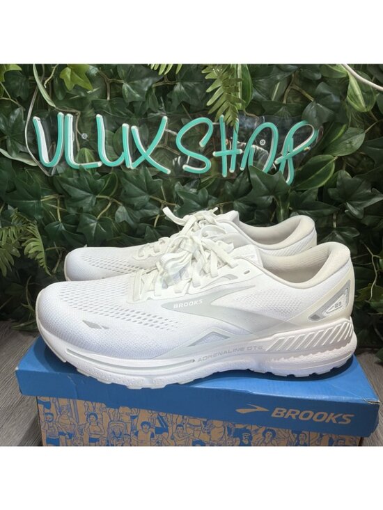 Brooks Adrenaline GTS 23 W 12 Wide M 10.5 Shoe White Running Walking 1203811D104 main image 8